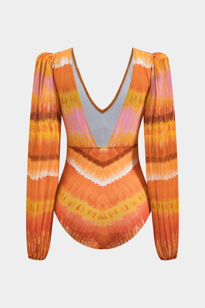 Ombre | V-Neck One-Piece Swimsuit