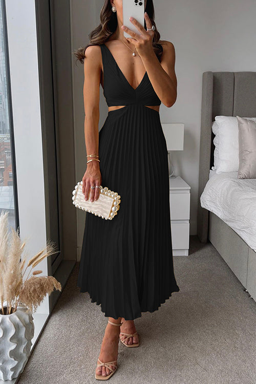 Helen Elegant Long Dress - Black