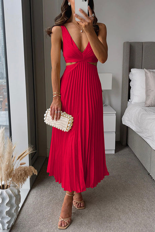 Helen Elegant Long Dress - Red