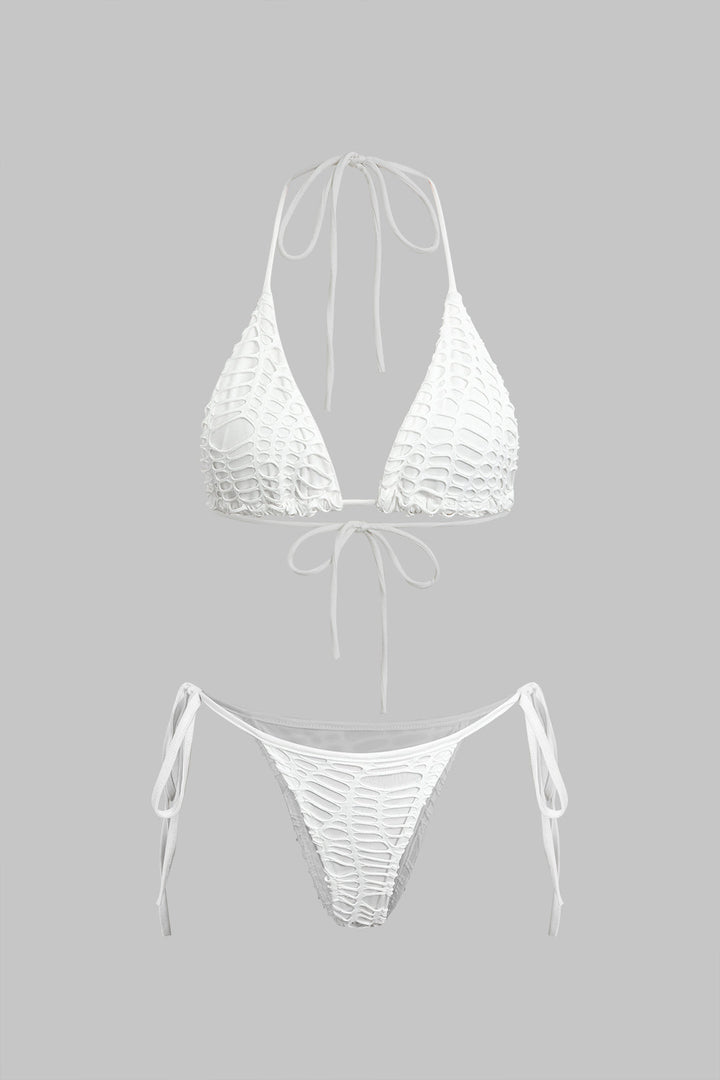 Hally | Bikini And Open Knit Cover Up Set