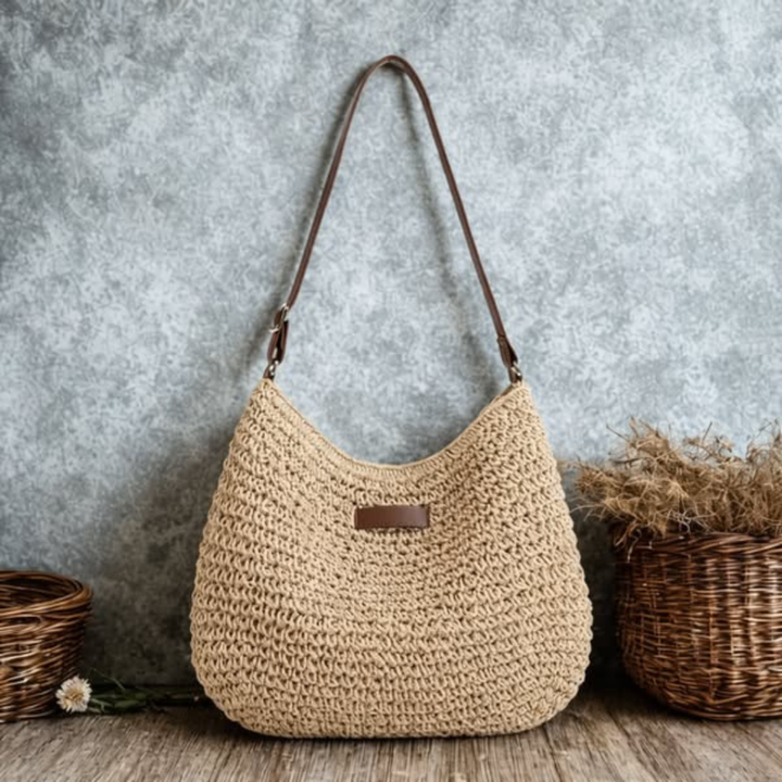 Simona Woven Bag detail 4