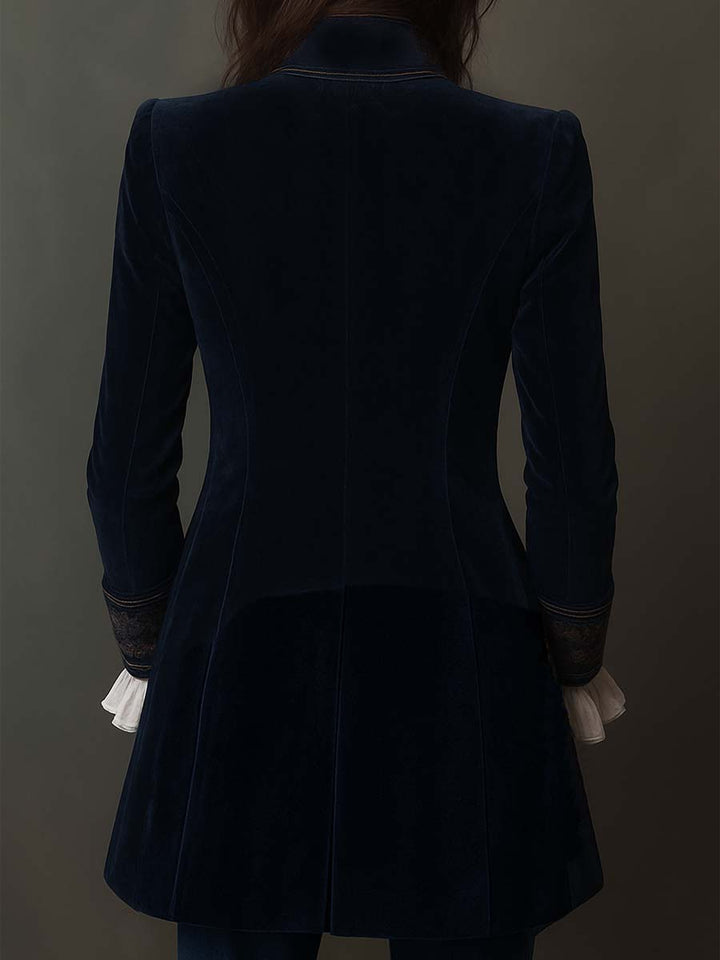 Chiara | Long Embroidered Vintage Jacket
