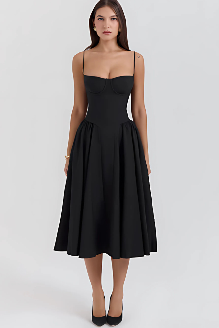 Roma Corset Dress - Black