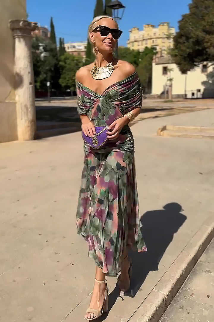 Hendrika Evening Dress - Floral Light