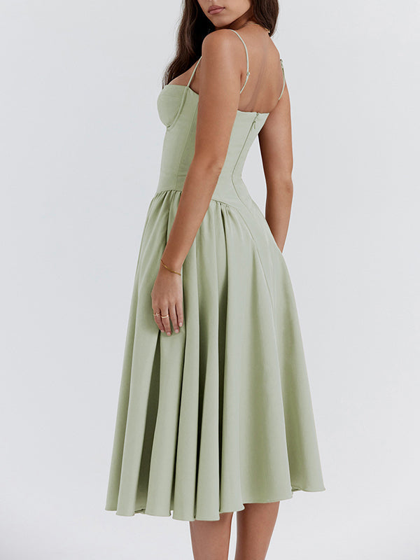 Roma Corset Dress - Light Green