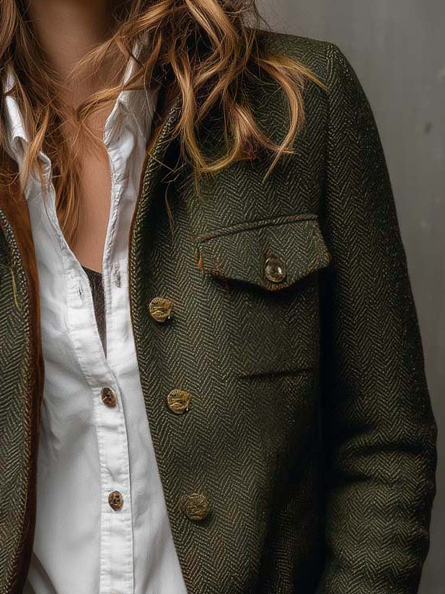 Rachel | Heritage Herringbone Blazer