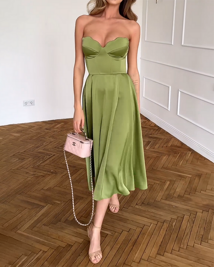 Liora Strapless Midi Dress