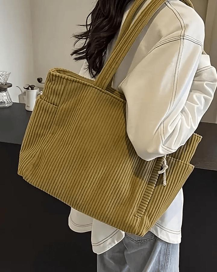 Tilda Tote Bag | Ribbed Design, Spacious Interior, Versatile Use