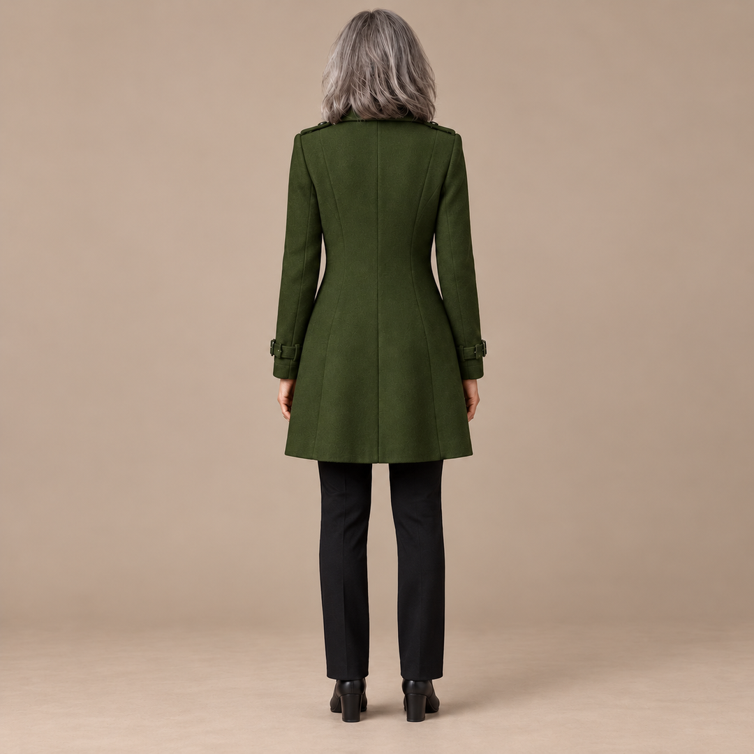 Danielle | Elegant Double Breasted Longline Trench Coat