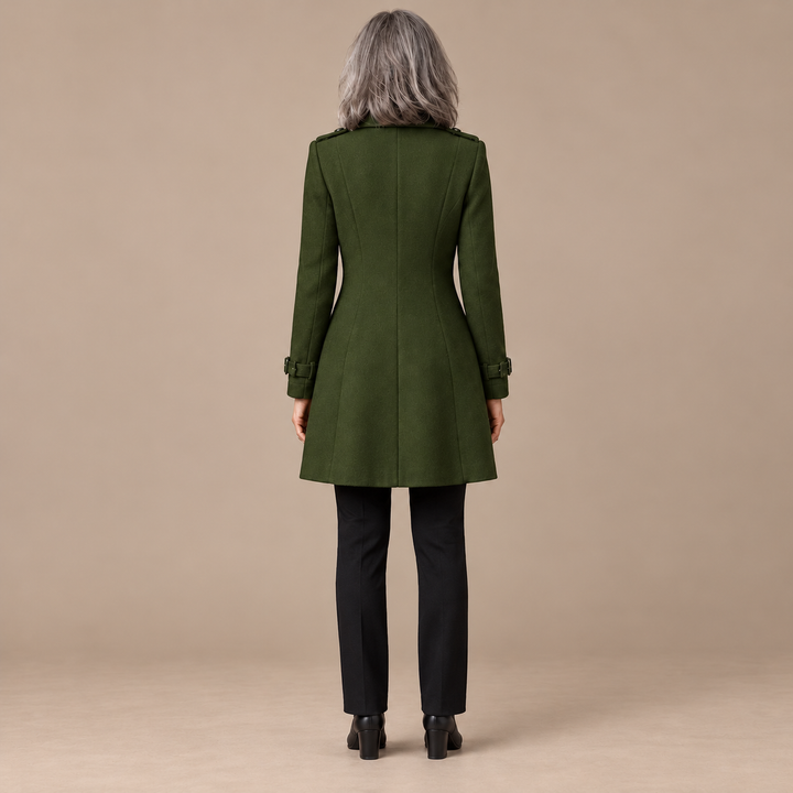 Danielle | Elegant Double Breasted Longline Trench Coat