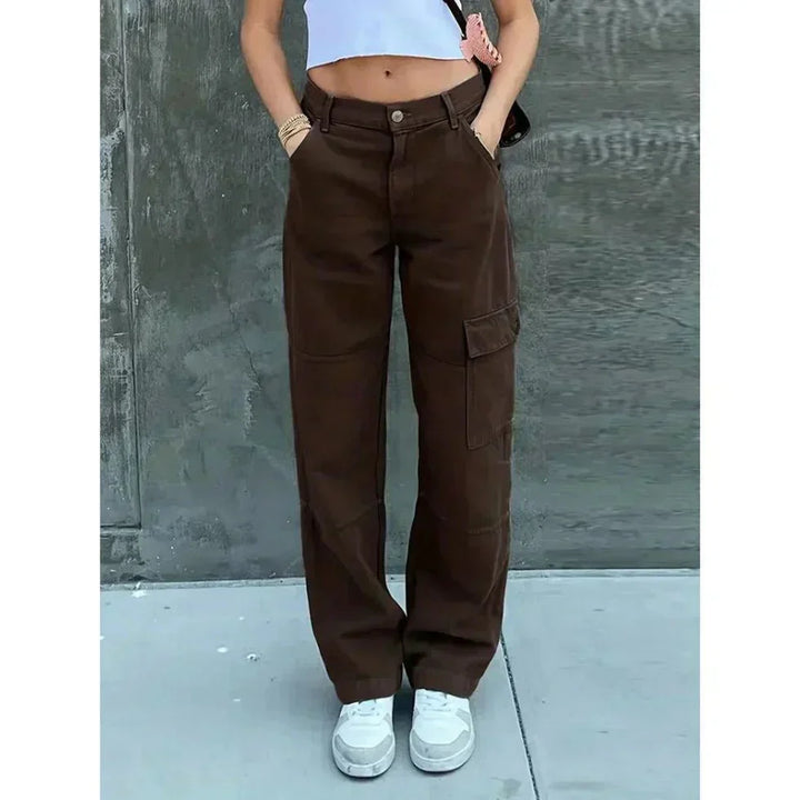 Quinn Cargo Pants in a relaxed fit, featuring a stylish design perfect for effortless chic outfits.   - 4