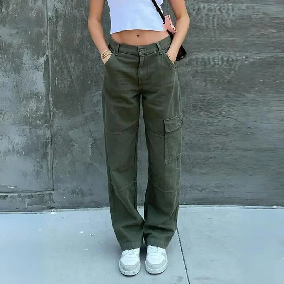 Quinn Cargo Pants in a relaxed fit, featuring a stylish design perfect for effortless chic outfits.   - 3