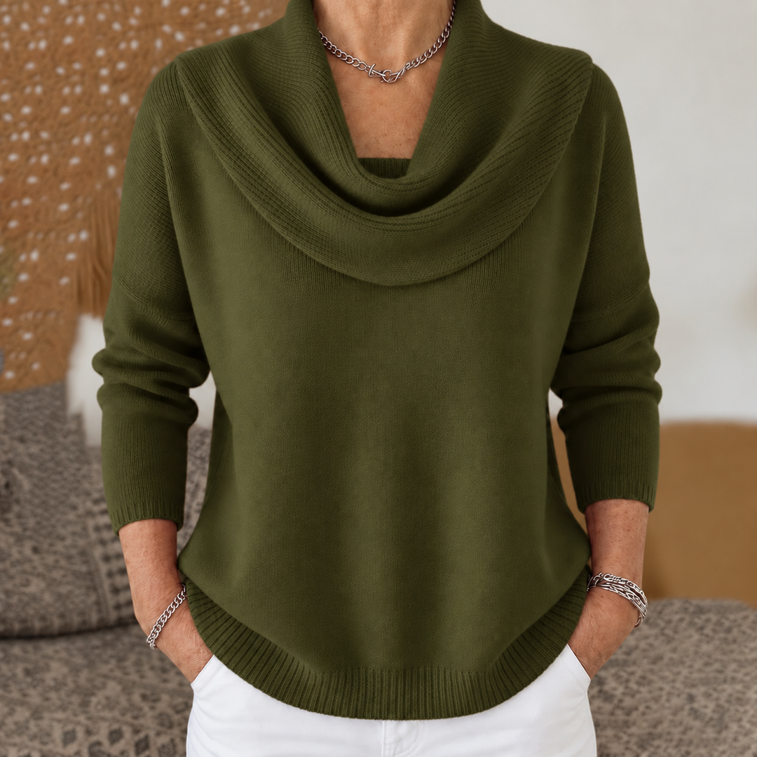 Vionne | Draped Collar Sweater
