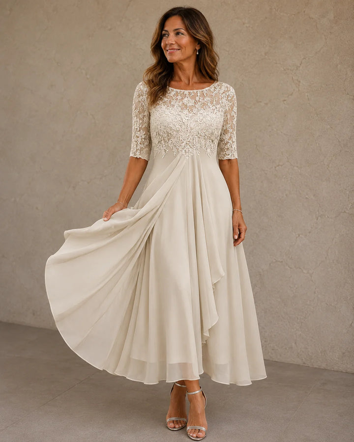 Abella | Lace & Chiffon Dress