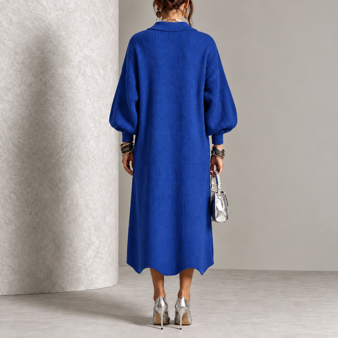 Evelyn | Elegant Button Knit Dress