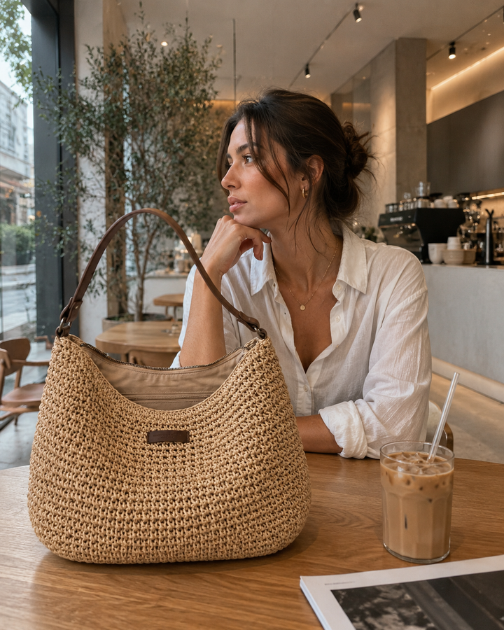 Simona Woven Bag detail 7