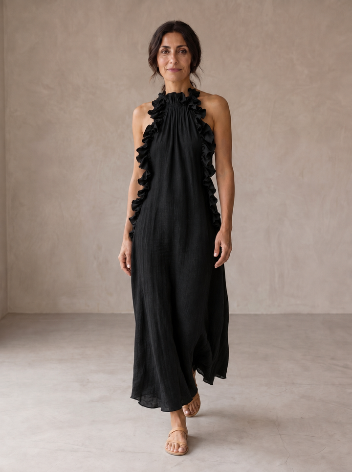 Lua | Ruffle Maxi Dress with Pockets