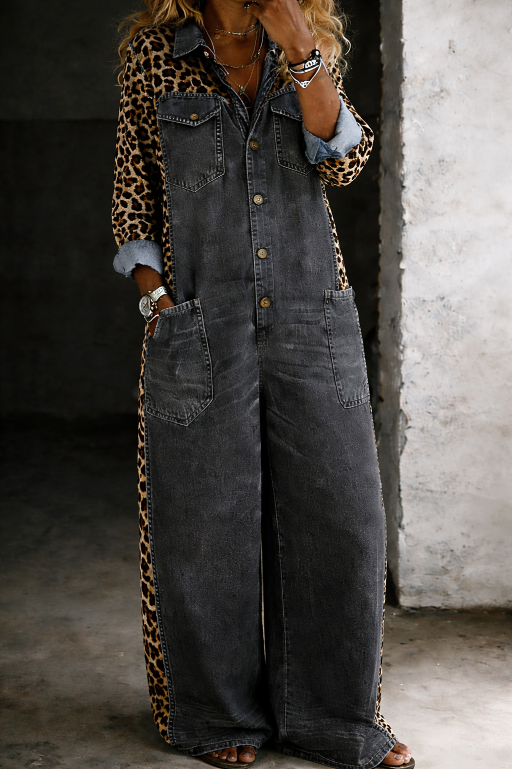 Amanda | Full-Length Denim Jumpsuit