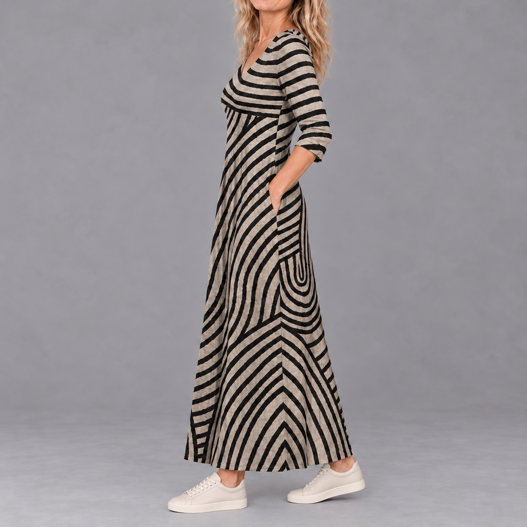 AYLA| Vintage Striped Dress