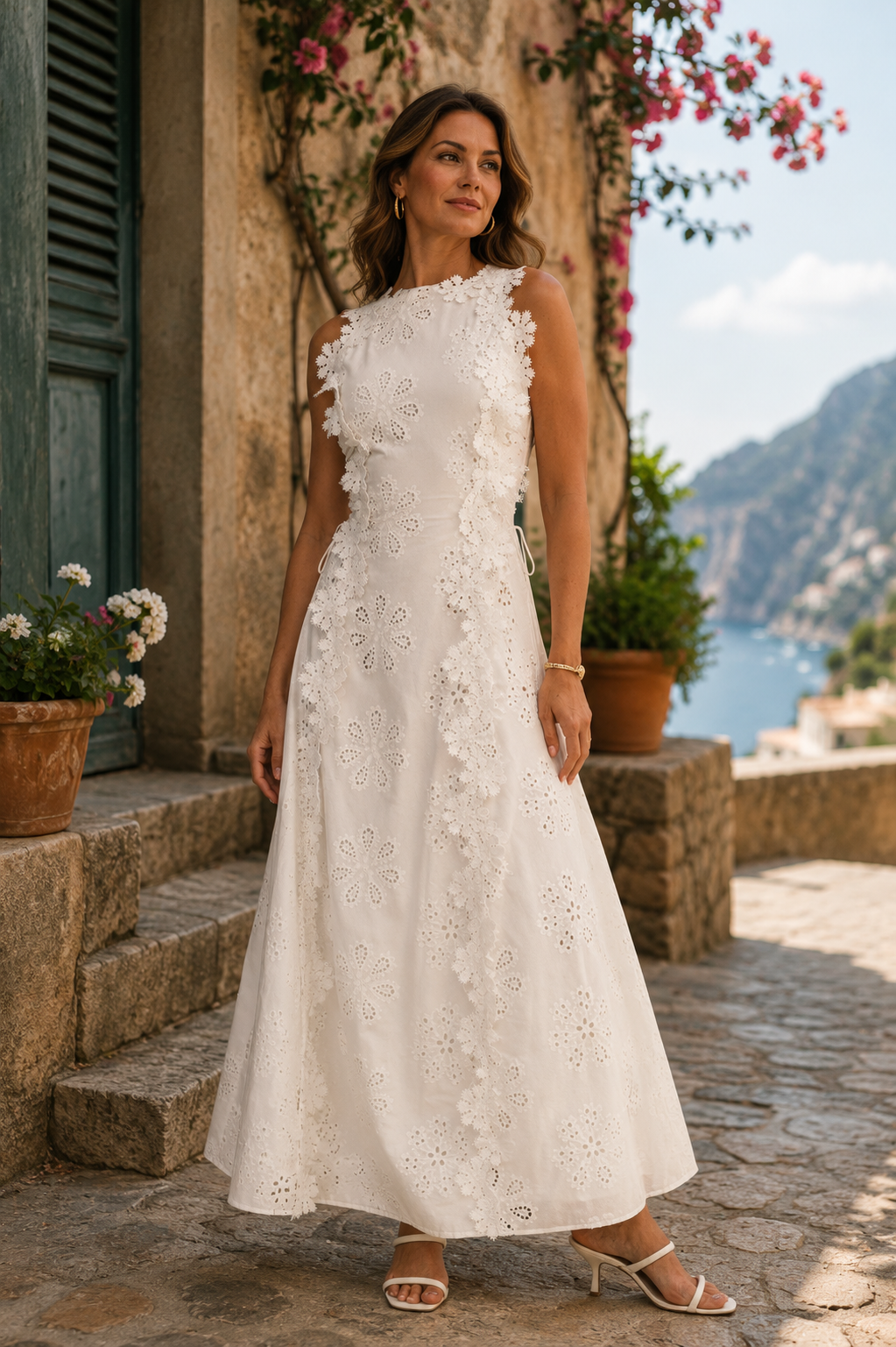 Della Embroidered Maxi Dress