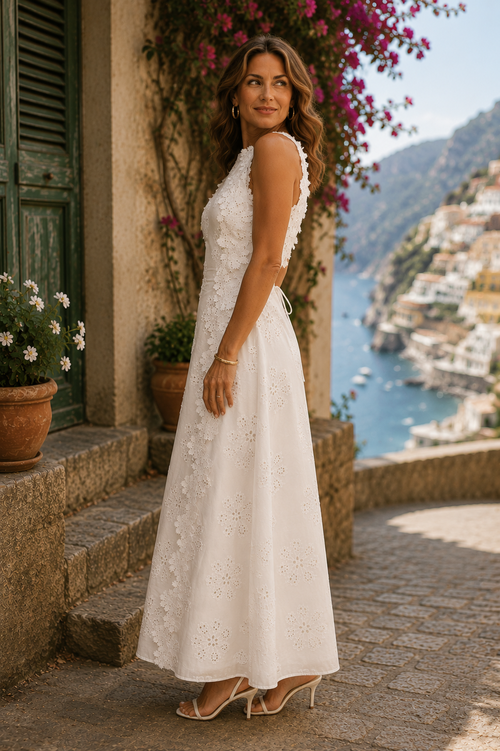 Della Embroidered Maxi Dress