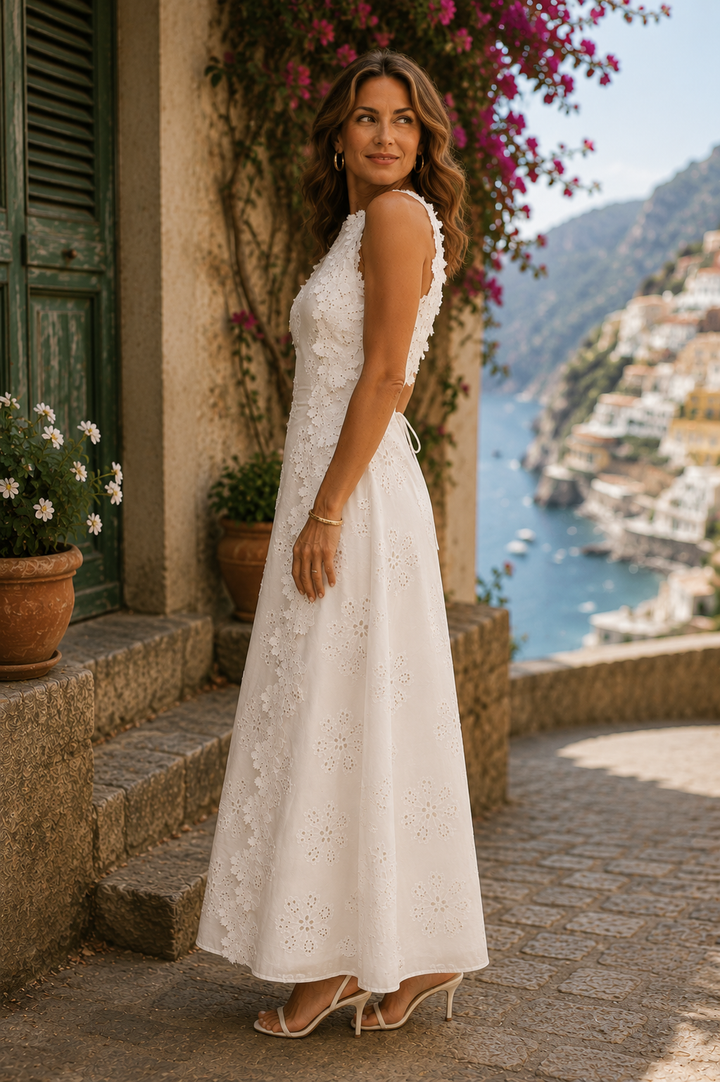 Della Embroidered Maxi Dress