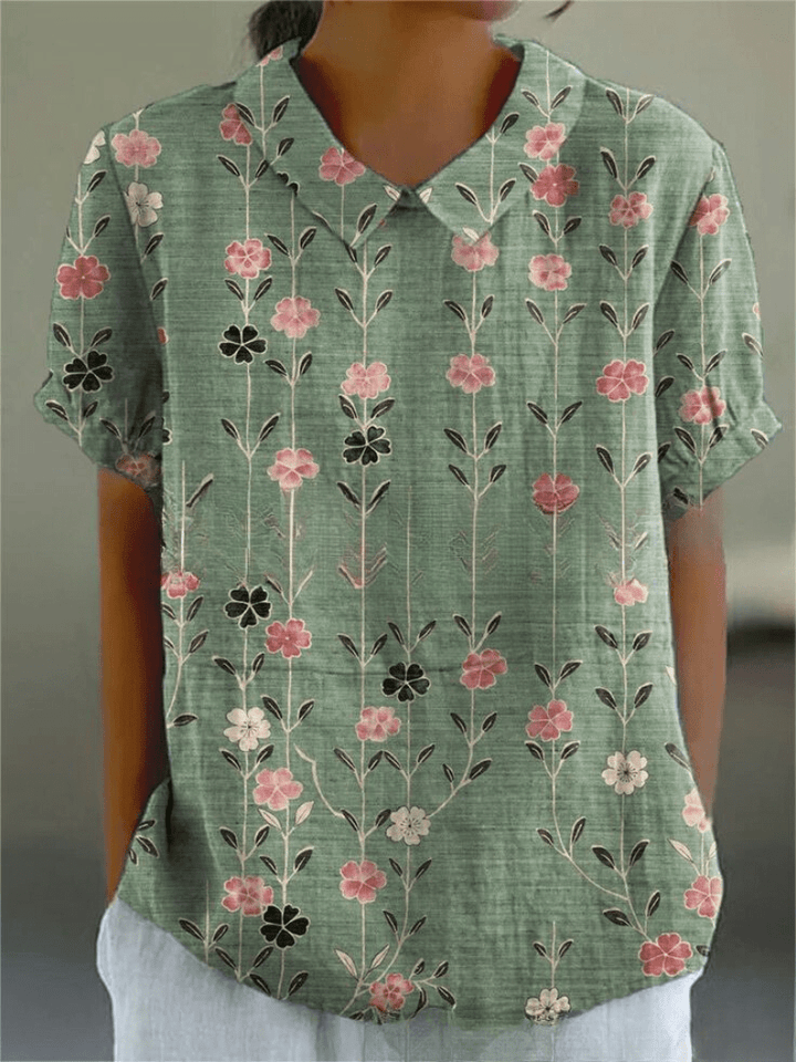 Nina Floral Shirt | Soft Breathable Fabric, Relaxed Fit - 7