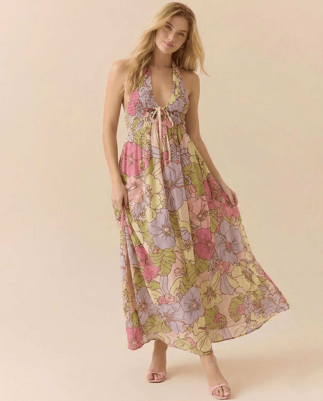 Cheela | Halter Maxi Beach Dress