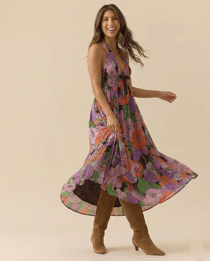 Cheela | Halter Maxi Beach Dress
