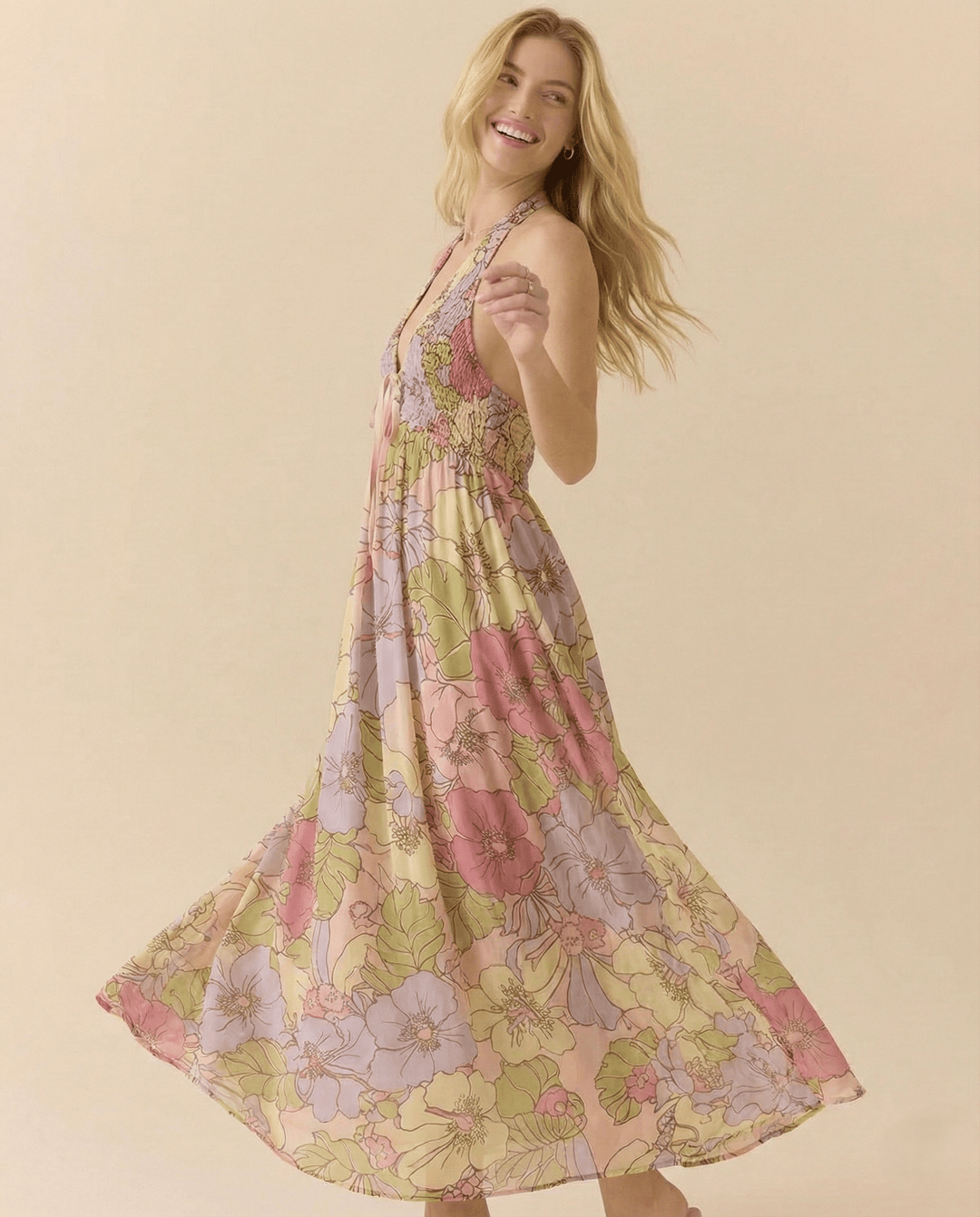 Cheela | Halter Maxi Beach Dress