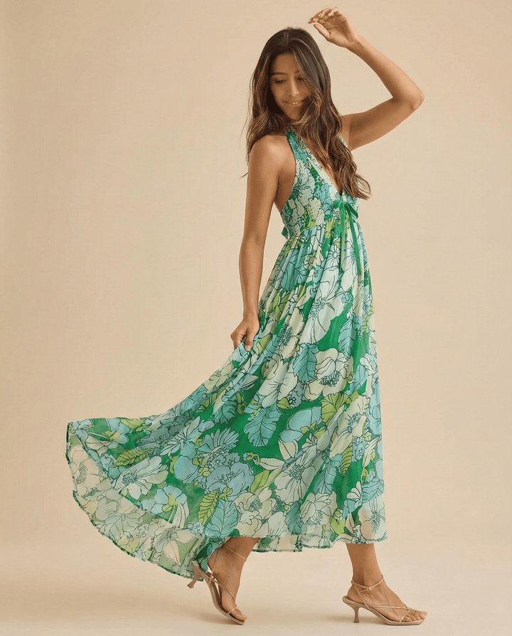 Cheela | Halter Maxi Beach Dress