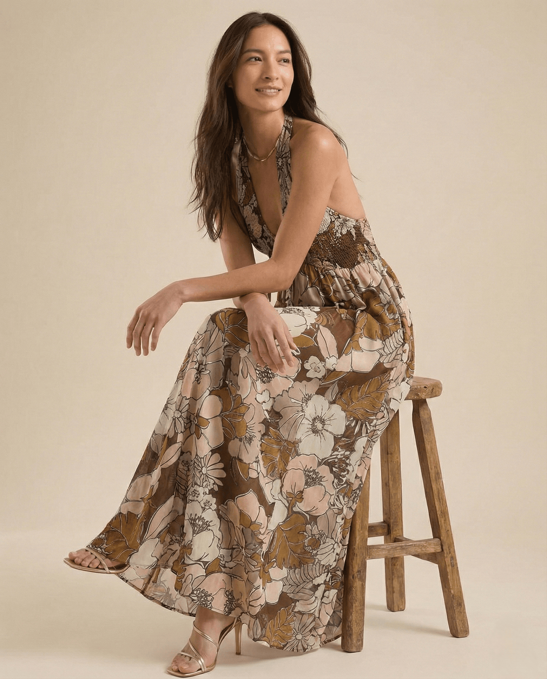 Cheela | Halter Maxi Beach Dress