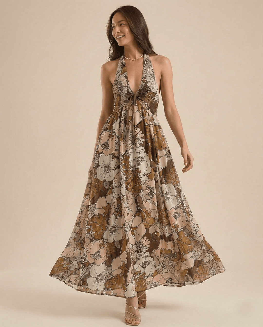 Cheela | Halter Maxi Beach Dress