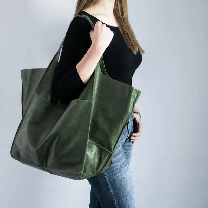 Mira Slouchy Tote Bag featuring a soft texture and spacious design, perfect for everyday use and stylish outings. - 5