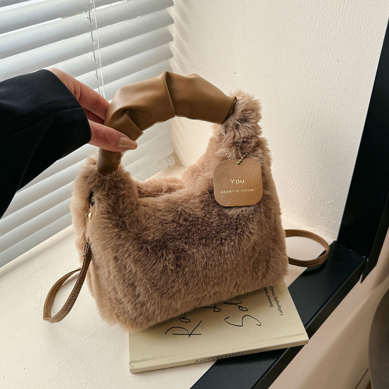 Nova | Plush Faux Fur Shoulder Bag