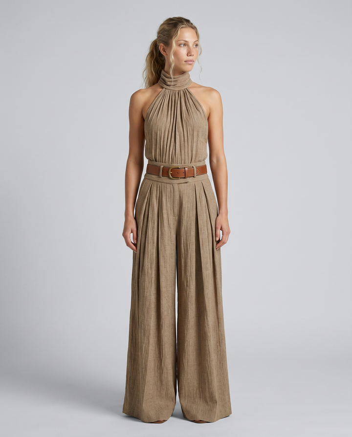 Kelsey | Halter-Neck Wide-Leg Jumpsuit