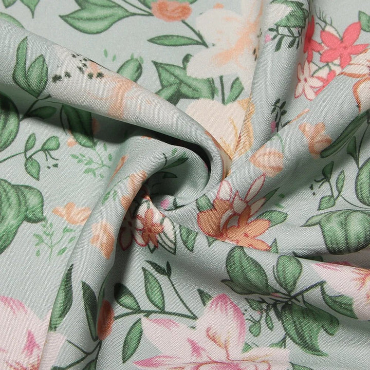 Mira Floral Midi Dress | Cotton, Corset-Inspired, High Slit, Wedding Guest & Summer Dresses