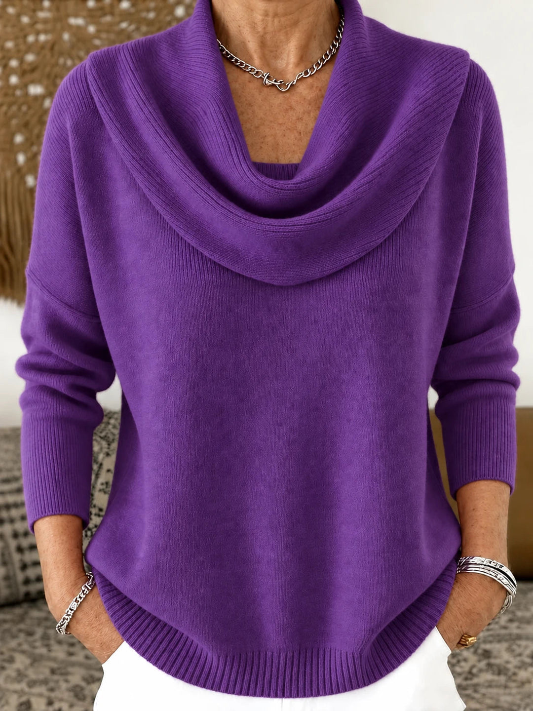 Vionne | Draped Collar Sweater