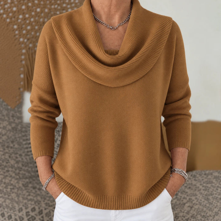 Vionne | Draped Collar Sweater