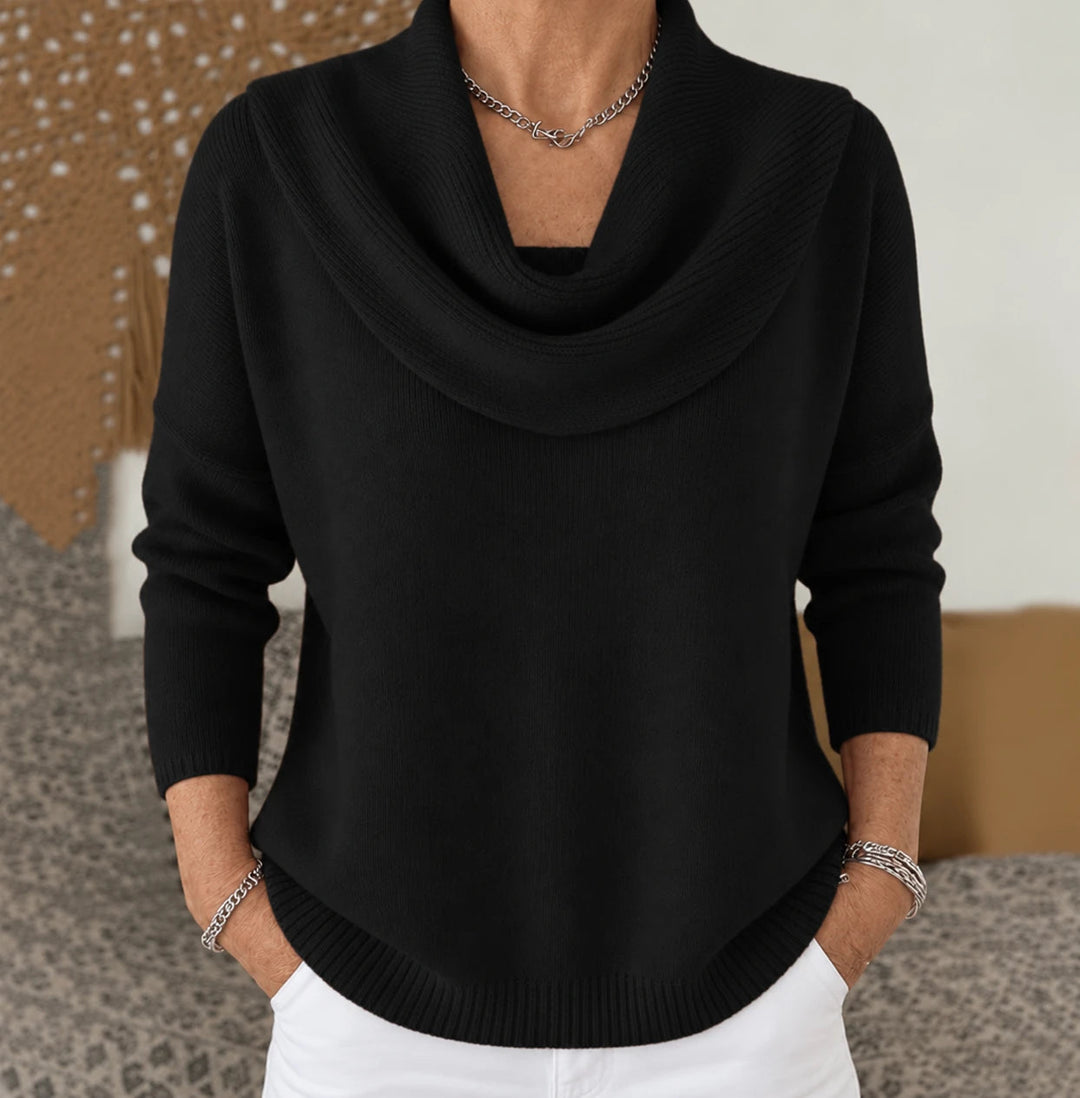 Vionne | Draped Collar Sweater