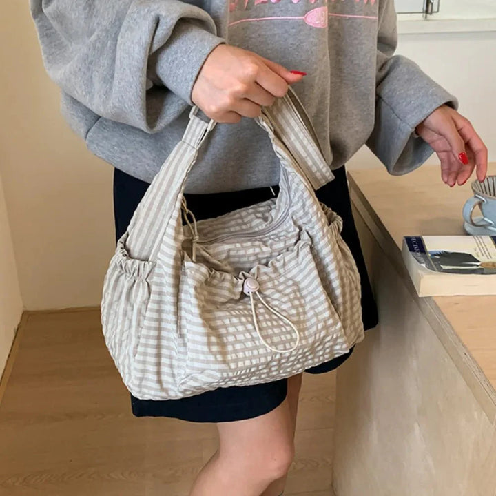 Nava Crossbody Bag | Checkered Nylon and Polyester Design for Women