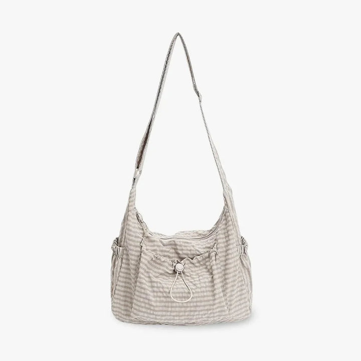 Nava Crossbody Bag for Women featuring a stylish checkered design made of durable nylon and polyester. - 4