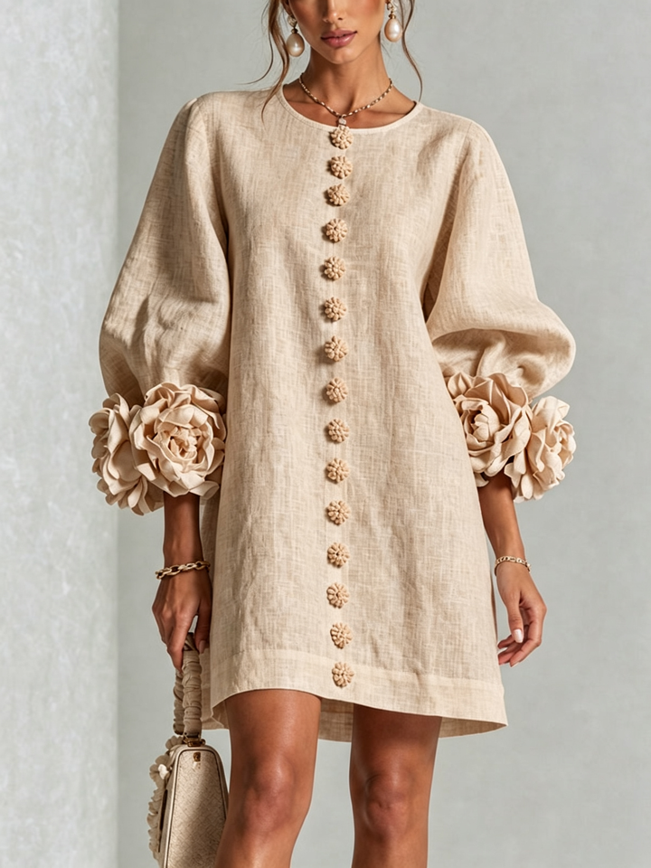 Anita Mini Dress - Beige