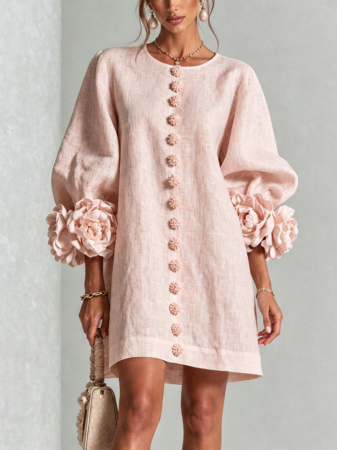 Anita Mini Dress - Pink