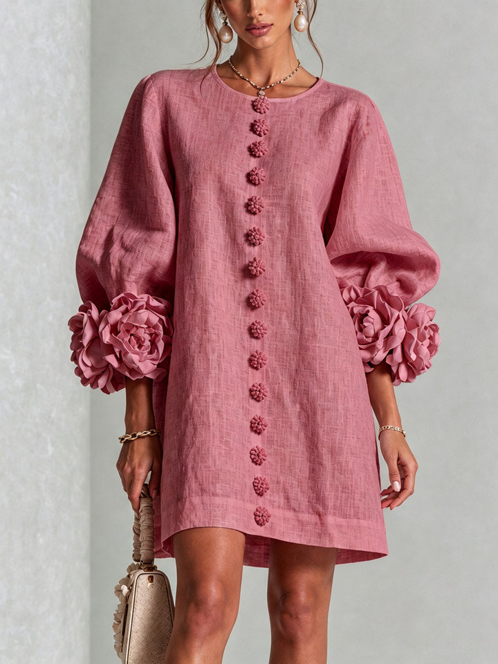 Anita Mini Dress - Dusty Rose