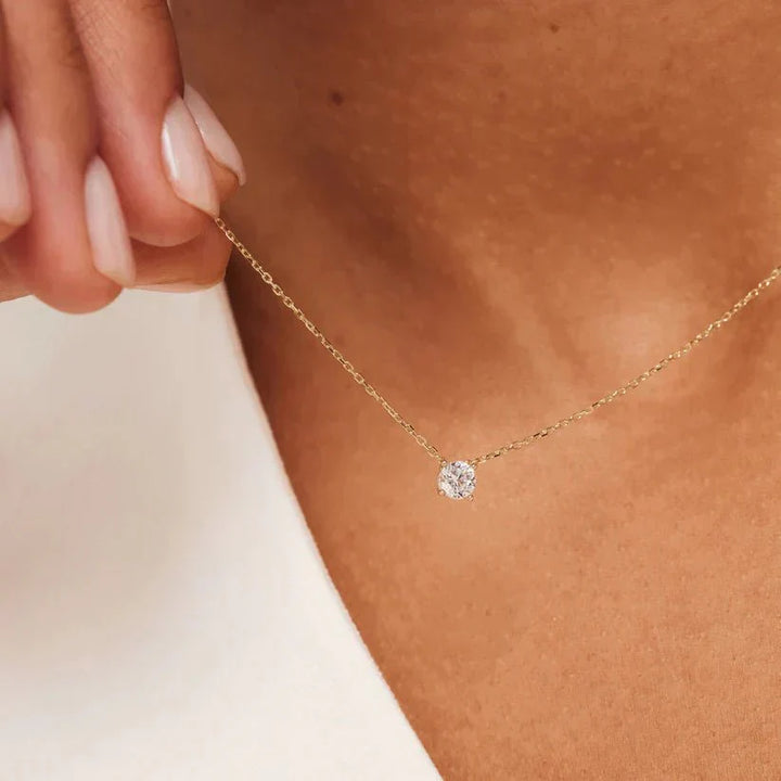Clea Moissanite Necklace | Timeless Elegance