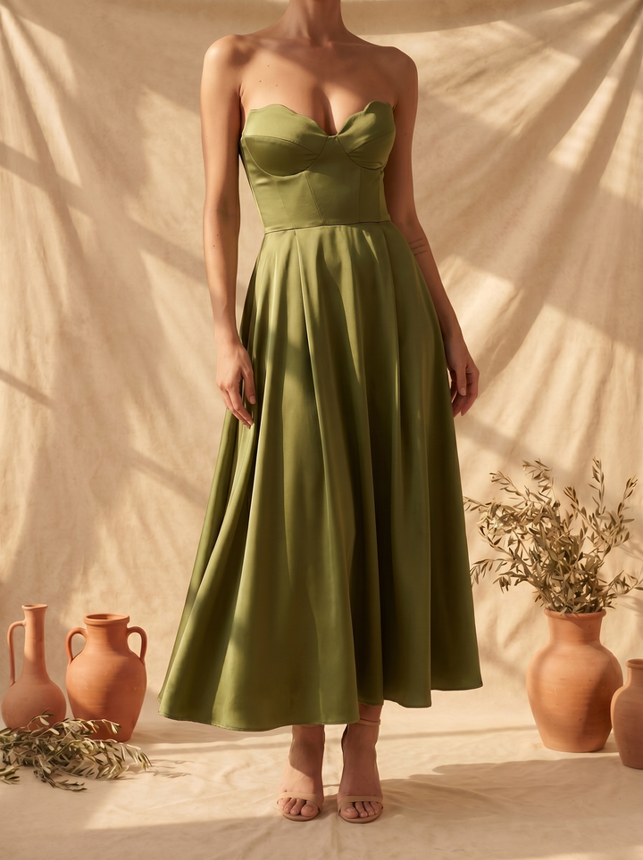 Liora Strapless Midi Dress