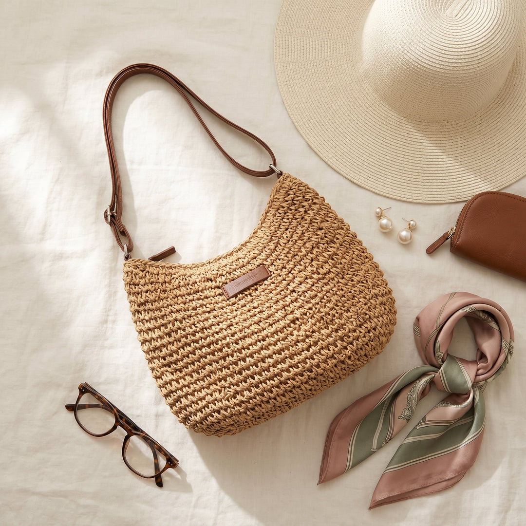 Simona Woven Bag - Khaki