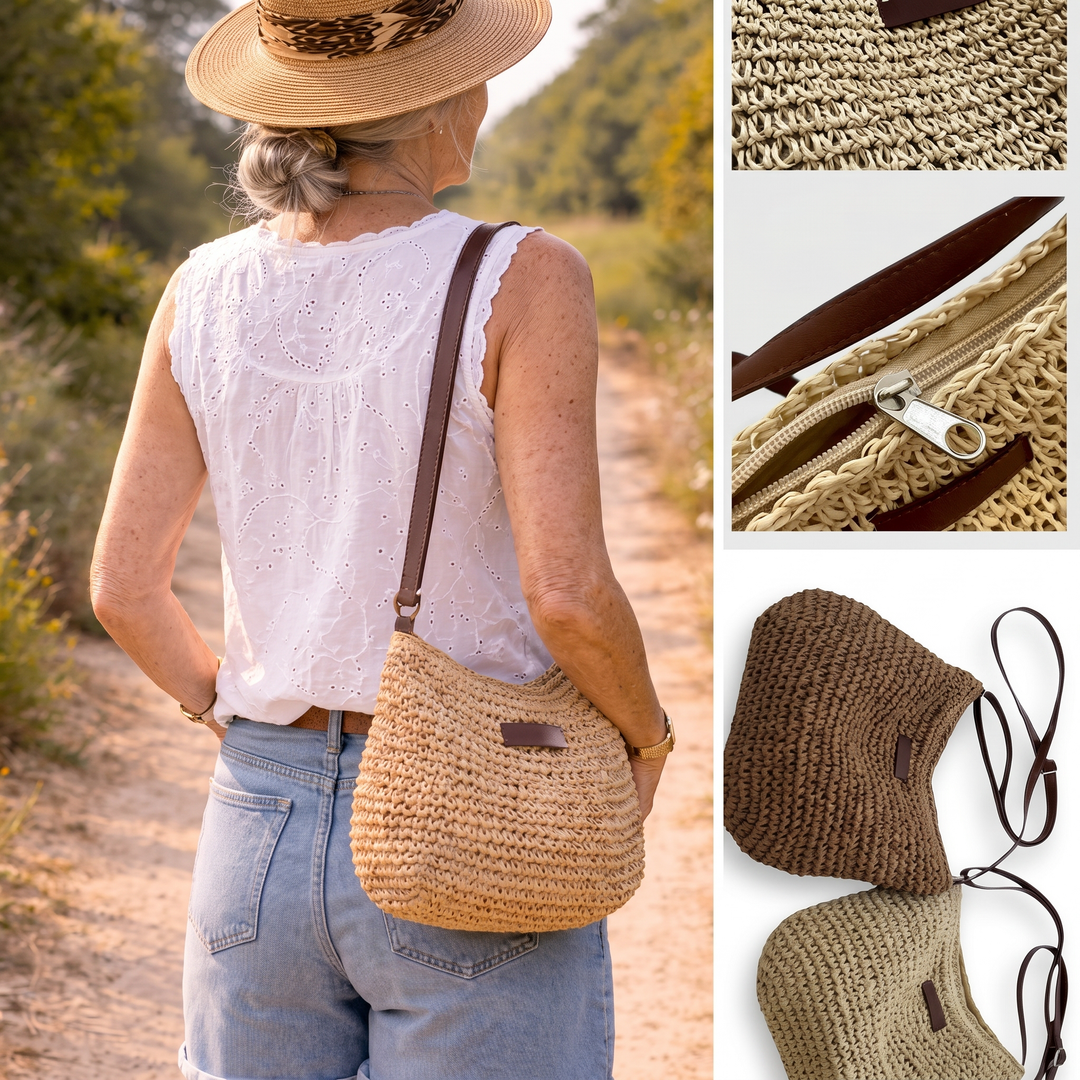 Simona Woven Bag detail
