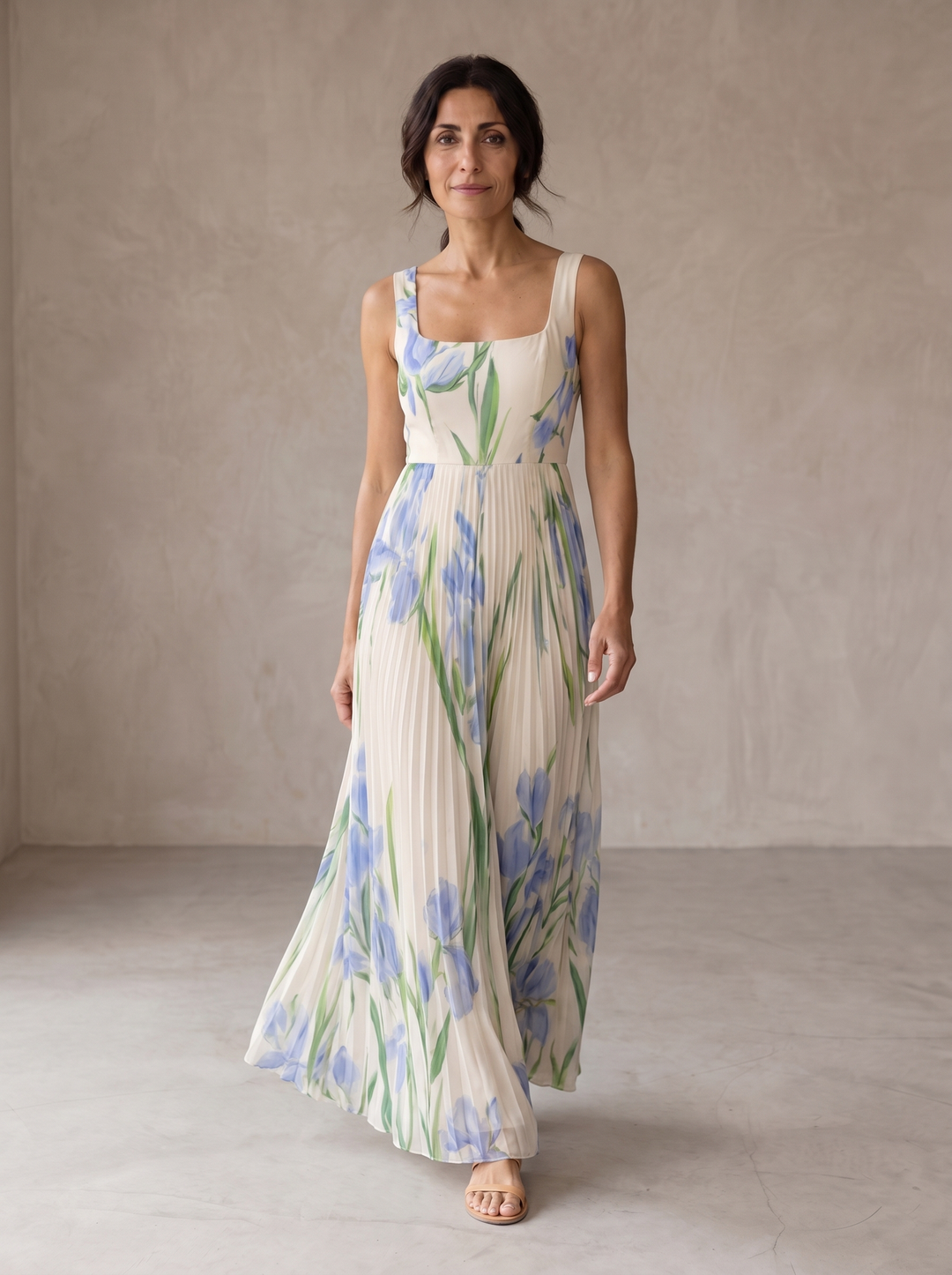 Oriah Floral A-Line Maxi Dress